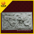 natural granite relief with dragon carved